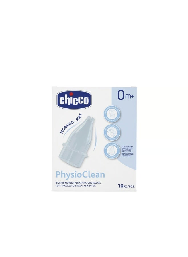 Chicco PhysioClean Soft Nozzles for Nasal Aspirator 0m+ x10